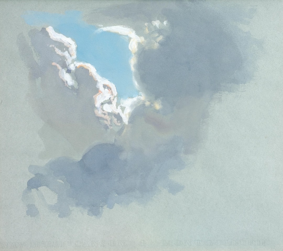 Bulutlar üzerinde yürüyen birinin hayal gücünü betimleyen görsel