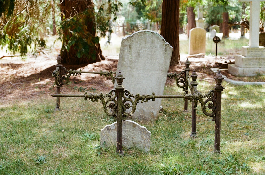 A person sleeping with a thoughtful expression, dreamlike grave symbolism imagery